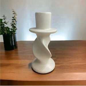 SOAPSTONE CANDLE HOLDER, ivory twist Besmo Soapstone Hand Carved in
Kenya